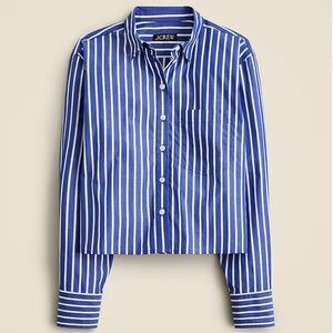 NWT J. Crew Cropped button-up shirt in stripe